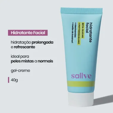 Hidratante Facial Sallve Beta Glucan e Phytoesqualano Gel Creme 40g