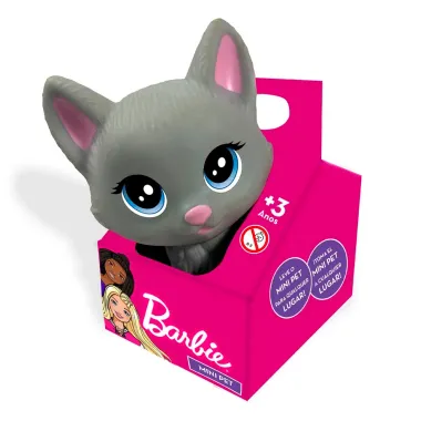 Mini Gata na Casinha Barbie Mini Pet 3+ Anos Cinza 1 Unidade