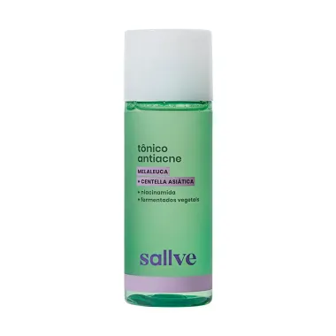 Tonico Antiacne Sallve Melaleuca+Centella Asiatica+Niacinamida+Fermentados Vegetais 120Ml