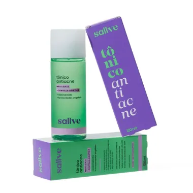 Tonico Antiacne Sallve Melaleuca+Centella Asiatica+Niacinamida+Fermentados Vegetais 120Ml