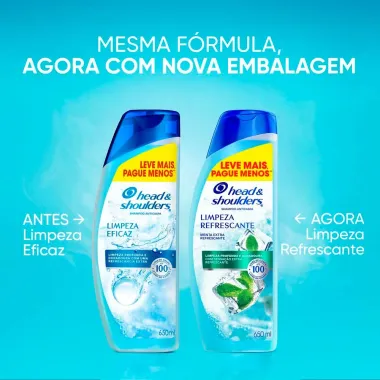 Shampoo Head e Shoulders Anticaspa Limpeza Refrescante 650ml