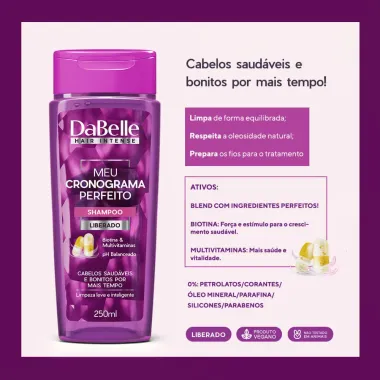 Kit DaBelle Meu Cronograma Perfeito Shampoo 250ml e Condicionador 175ml