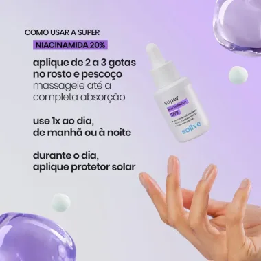 Niacinamida 20% Sallve Super S&eacute;rum Concentrado 30ml