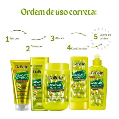 Máscara de Nutrição DaBelle Abacate Nutritivo 400g