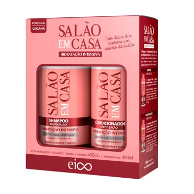 Kit Básico Eico Salão em Casa Cronograma Profissional Shampoo 450ml e Condicionador 400ml