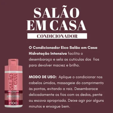 Kit Básico Eico Salão em Casa Cronograma Profissional Shampoo 450ml e Condicionador 400ml