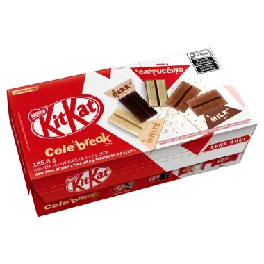 Caixa de Bombom Nestlé Kitkat Celebreak Sortidos 185,6g