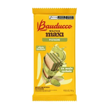 Wafer Maxi Bauducco com Recheio de Pistache 104g