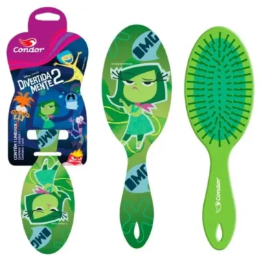 Escova Para Cabelo Oval Condor Divertidamente 2 com 1 Unidade