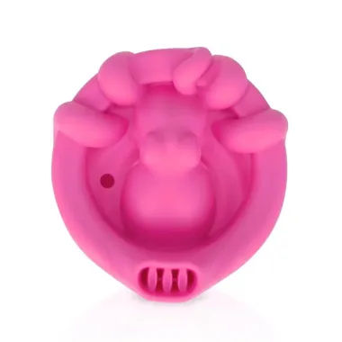 Copo Nûby com Tampa de Silicone Desenho 3D Rosa Polvo 9+ Meses 355ml