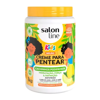 Creme para Pentear Salon Line Kids Mel&atilde;o Cachinhos Poderosos Antifrizz 1Kg