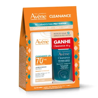 Protetor Solar Avène Cleanance UV FPS70 Antioleosidade Tom 1 Claro 40g e Ganhe Gel de Limpeza Cleanance 40g