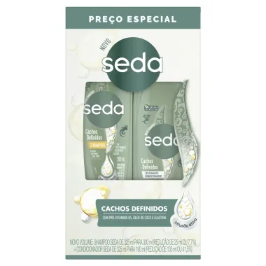 Sampoo 300ml e Condicionador 190ml Seda Cachos Definidos