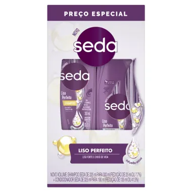 Shampoo 300ml e Condicionador 190ml Seda Liso Perfeito