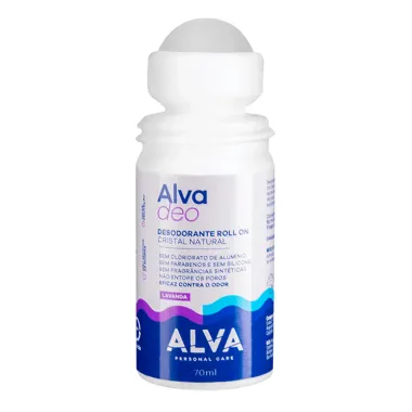 Desodorante Alva Deo Roll-On Cristal Natural Lavanda Vegano 70ml