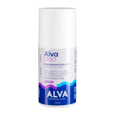 Desodorante Alva Deo Roll-On Cristal Natural Lavanda Vegano 70ml