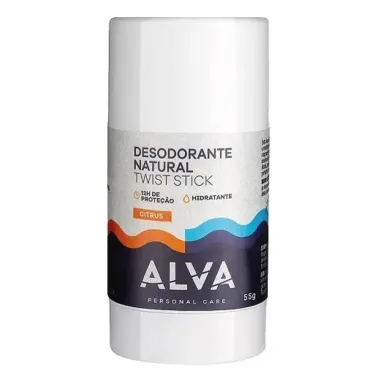 Desodorante Natural Alva Twist Stick Hidratante Citrus 55g