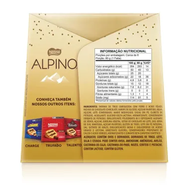 Panettone Alpino com Recheio Cremoso de Chocolate e Gostas de Chocolate 450g