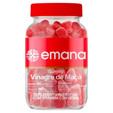 Gummy Emana Vinagre de Maçã Zero Açúcar 150Gg
