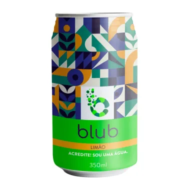 Água Blub Sabor Limão Gaseificada Lata 350ml