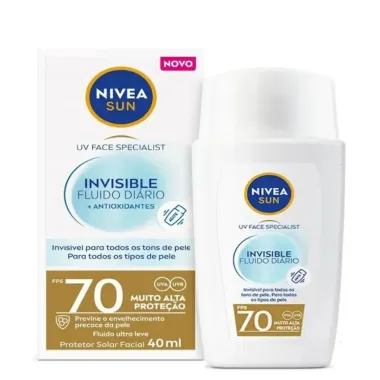 Protetor Solar Nivea Sun Fps70 Invisível Diário 40ml