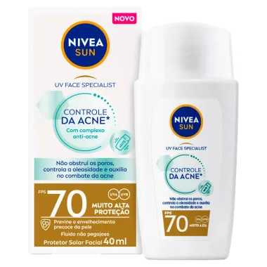 Protetor Solar Nivea Sun UV Face Specialist Controle da Acne FPS 70 40ml