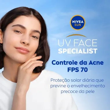 Protetor Solar Nivea Sun UV Face Specialist Controle da Acne FPS 70 40ml