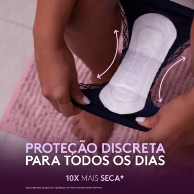 Protetor Para Incontinencia Longo Poise Leve Com 14 Unidades