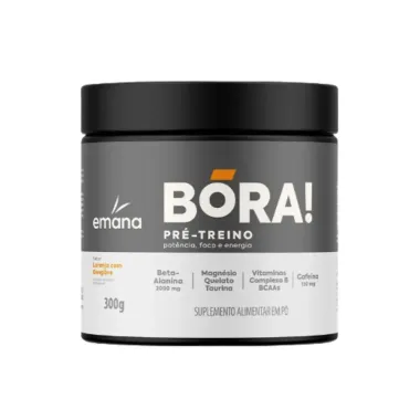 Pre Treino Emana Bora! Sabor Laranja Com Gengibre 300G