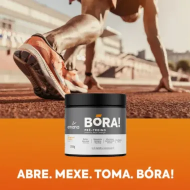 Pre Treino Emana Bora! Sabor Laranja Com Gengibre 300G