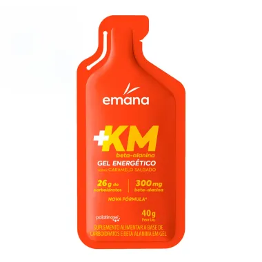 Gel Energético Emana +KM Beta Alanina Sabor Caramelo Salgado 40g