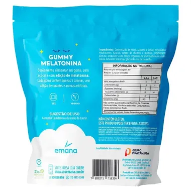 Gummy Melatonina Emana Desplug Sabor Maracujá Zero Açúcar com 60 Gomas