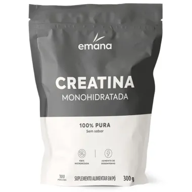 Creatina Monohidratada Emana 100% Pura Sem Sabor 300g