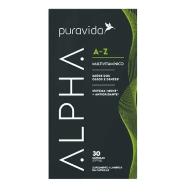 Alpha A-Z Multivitamínico Puravida com 30 Capsulas Softel