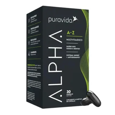 Alpha A-Z Multivitamínico Puravida com 30 Capsulas Softel