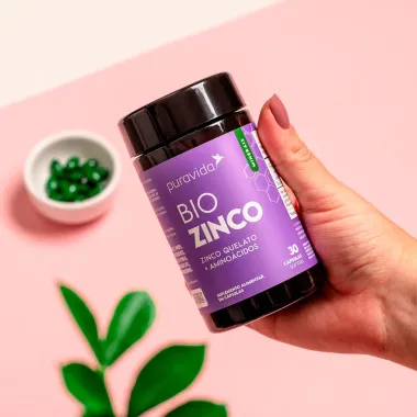 Bio Zinco Puravida com 30 Cápsulas Softgel