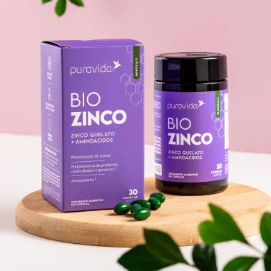 Puravida Bio Zinco Suplemento Alimentar 30 C&aacute;psulas