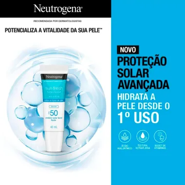 Protetor Solar Neutrogena Sun Fresh Hydro Boost FPS 50 Sem Cor 40ml