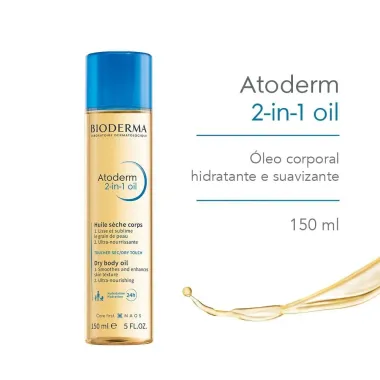 Atoderm 2 in 1 Bioderma Oil Óleo Corporal Hidrata e Suaviza a Pele 150ml