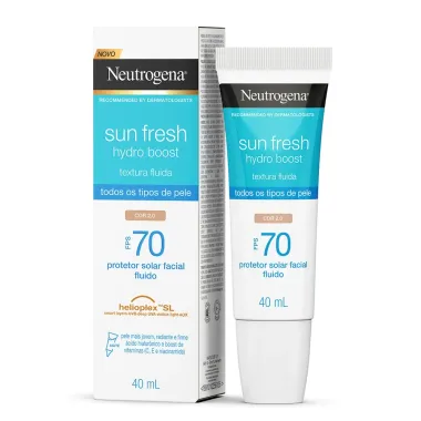 Protetor Solar Neutrogena Sun Fresh Hydro Boost FPS 70 Cor 2.0 40ml
