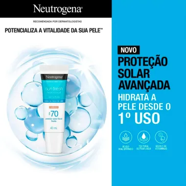 Protetor Solar Neutrogena Sun Fresh Hydro Boost FPS 70 Cor 2.0 40ml
