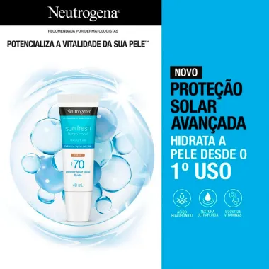 Protetor Solar Neutrogena Sun Fresh Hydro Boost FPS 70 Cor 3.0 40ml
