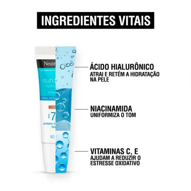 Protetor Solar Neutrogena Sun Fresh Hydro Boost FPS 70 Cor 3.0 40ml