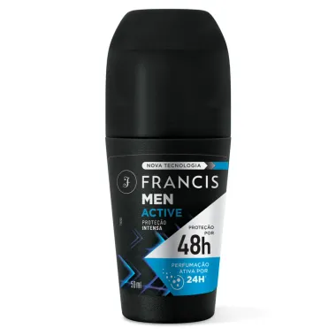 Desodorante Francis Men Active Roll-On Antitranspirante 48h 50ml