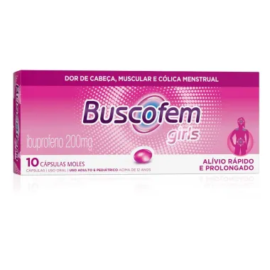 Buscofem Girls 200mg com 10 Cápsulas Moles