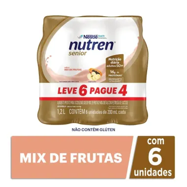 Nutren Senior Mix de Frutas Complemento Alimentar 200ml cada Leve 6 Pague 4