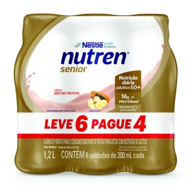 Nutren Senior Mix de Frutas Complemento Alimentar 200ml cada Leve 6 Pague 4