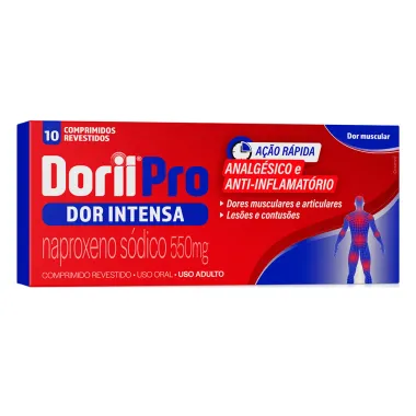 DoriiPro 550mg Dor Intensa com 10 Comprimidos Revestidos