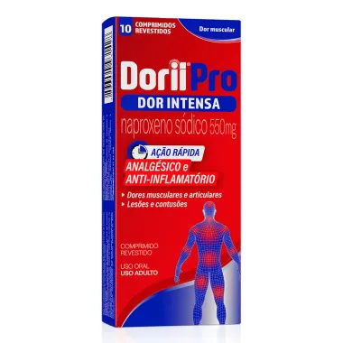 DoriiPro 550mg Dor Intensa com 10 Comprimidos Revestidos