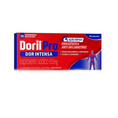 DoriiPro 550mg Dor Intensa com 10 Comprimidos Revestidos